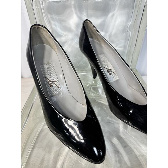 Joan & David black patent leather high heels / pumps, ladies' size 10M - Picture 5 of 5